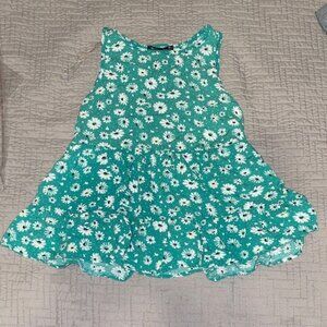 Xtraordinary Teal Floral Kids Dress